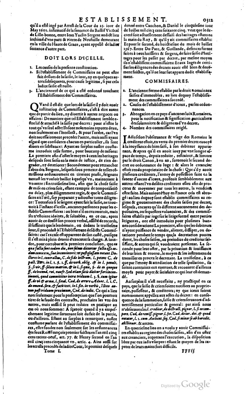 1629 - Veuve Nicolas Buon - Trésor du droit français (29620 T. 1) - BM Lyon
