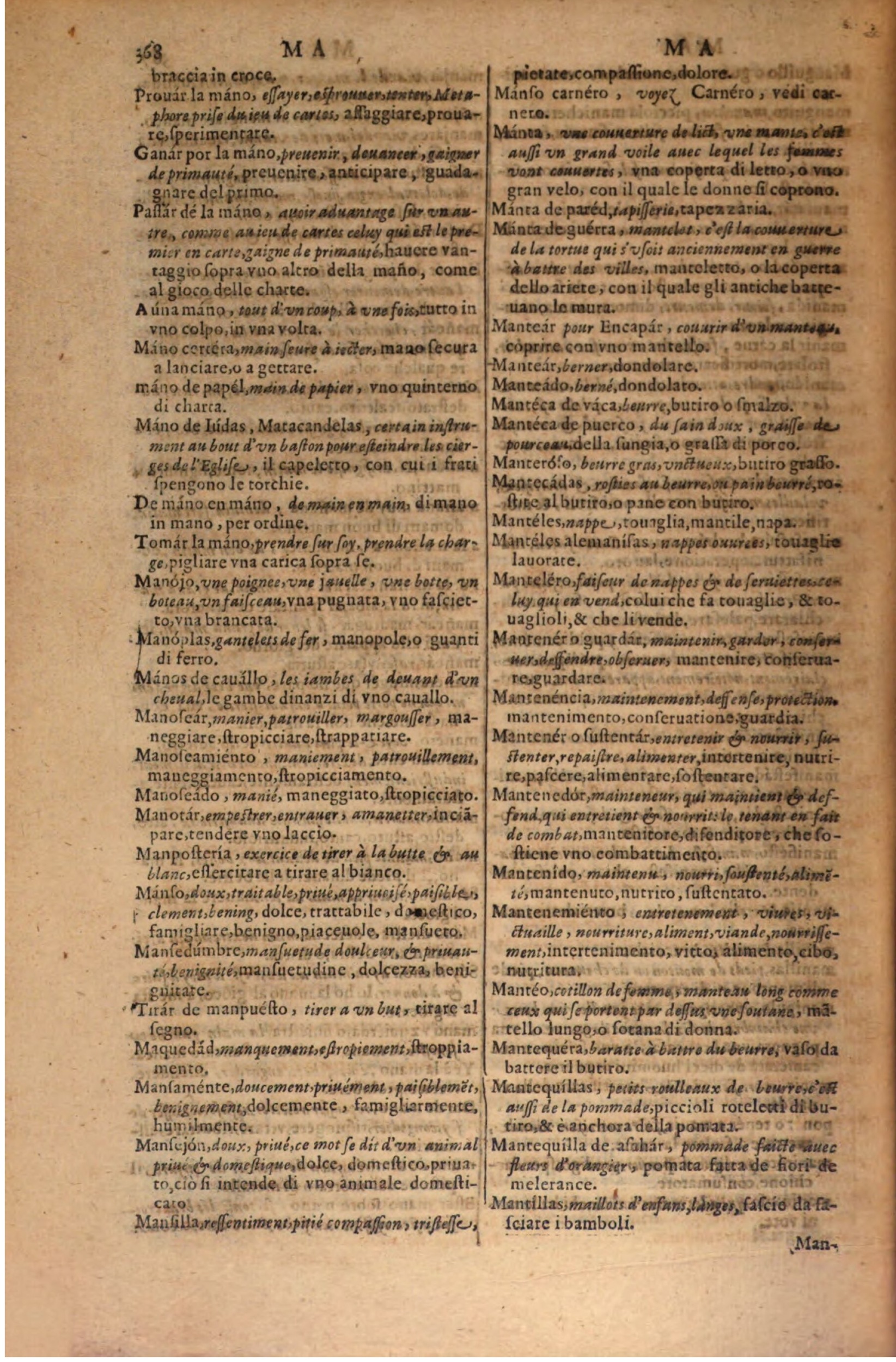 1606 - Samuel Crespin - Thresor des trois langues, francoise, italiene et espagnolle - BSB Munich