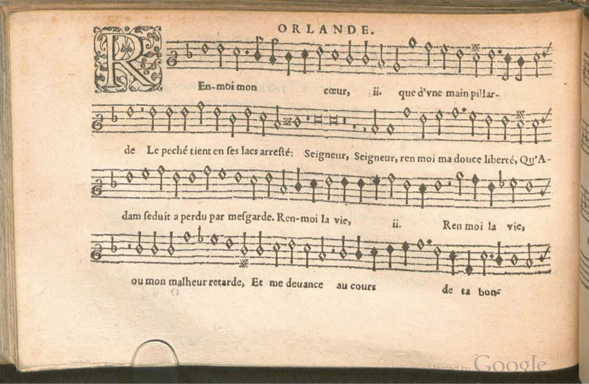 1576 - [Pierre de Saint-André] - Trésor de musique d’Orlande de Lassus Superius - BSB Munich