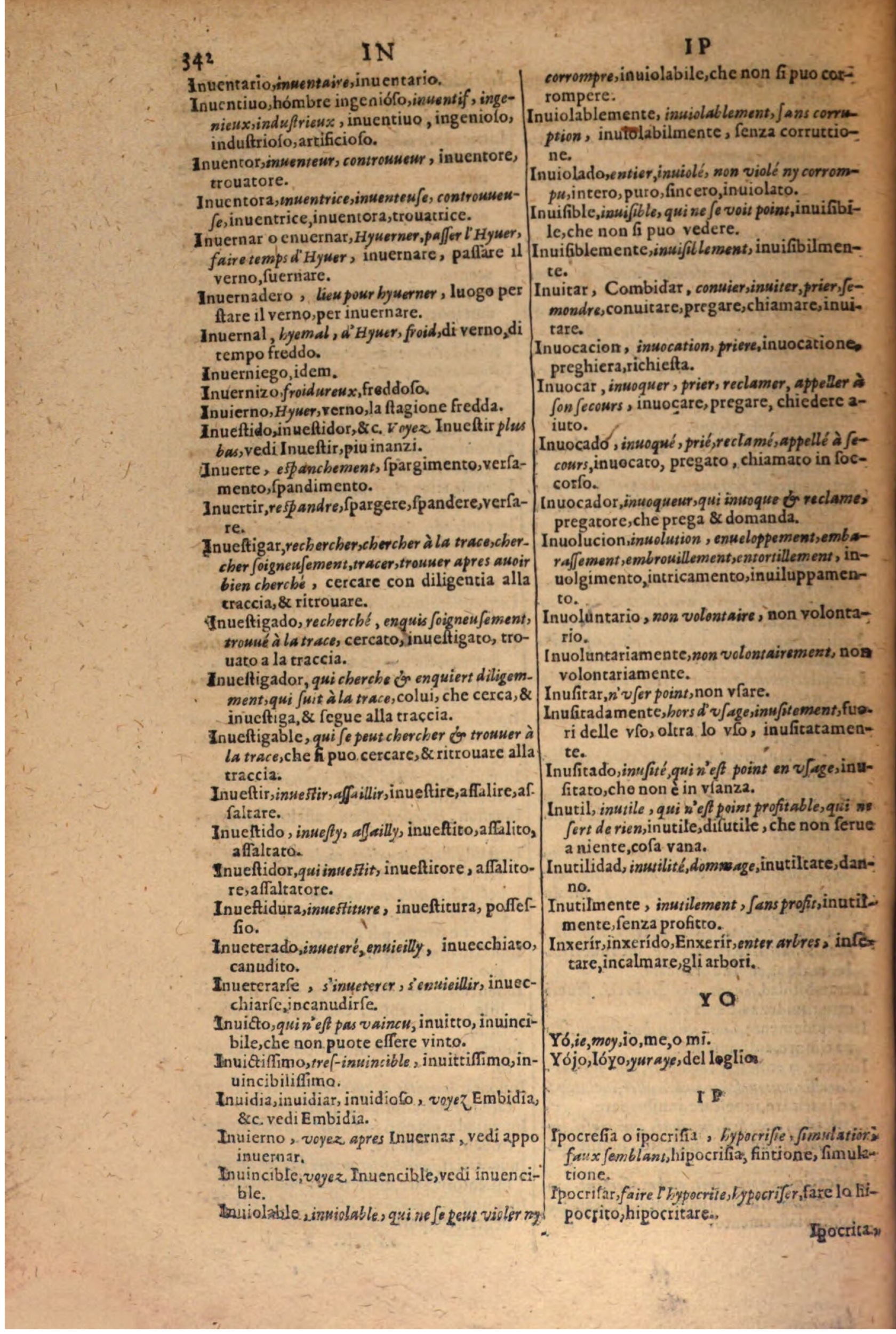 1606 - Samuel Crespin - Thresor des trois langues, francoise, italiene et espagnolle - BSB Munich 1606 - Samuel Crespin - Thresor des trois langues, francoise, italiene et espagnolle - BSB Munich