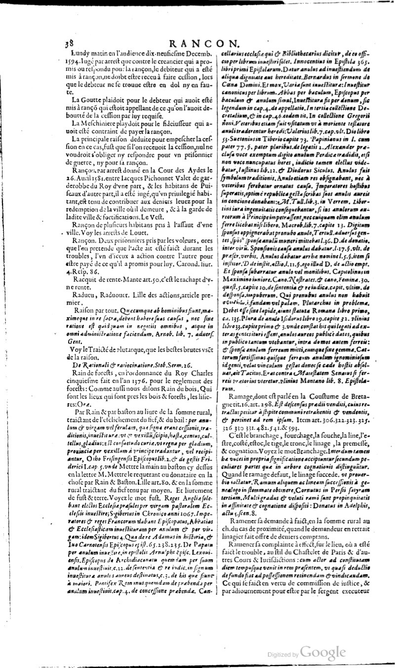 1629 - Veuve Nicolas Buon - Trésor du droit français (21754 T. 3) - BM Lyon