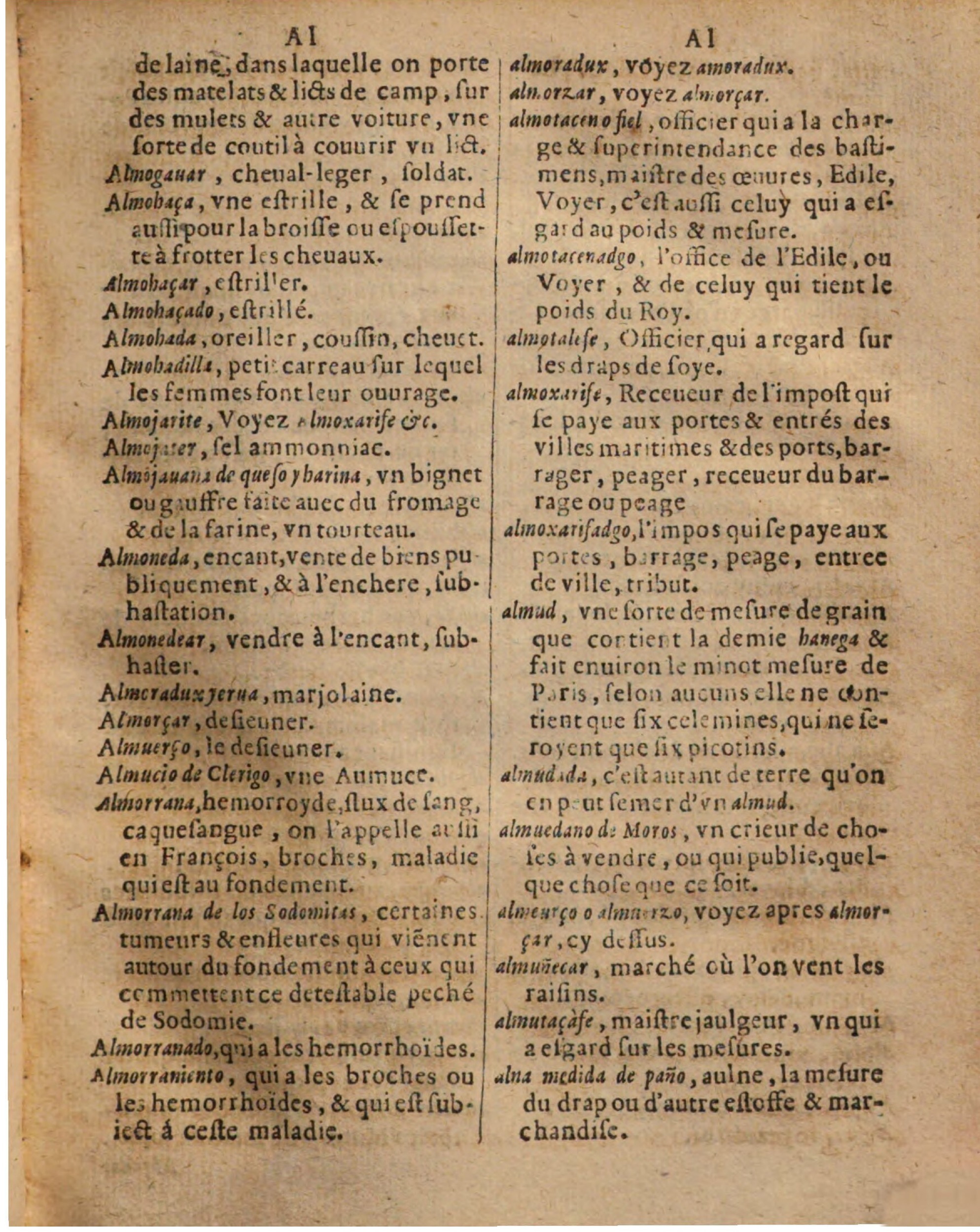 1625 - Hubert Antoine - Trésor des deux langues espagnole et française - Augsbourg