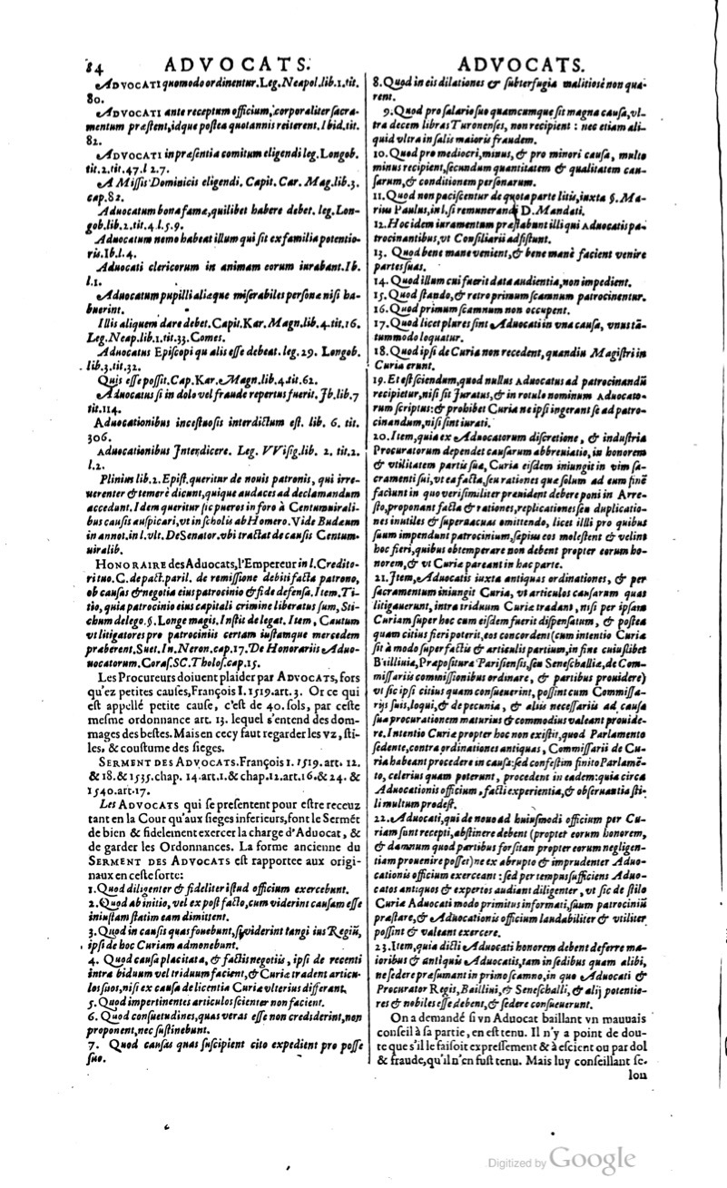 1629 - Veuve Nicolas Buon - Trésor du droit français (29620 T. 1) - BM Lyon