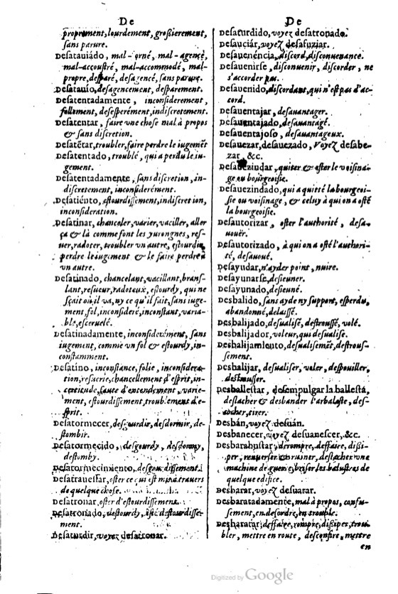 1621 - Adrian Tiffaine - Trésor des deux langues espagnole et française - BM Lyon
