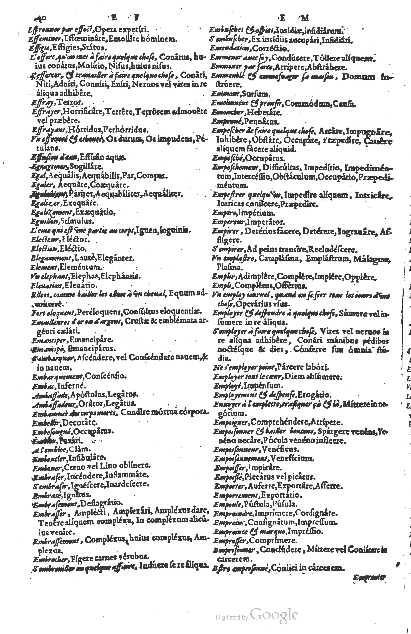 1578 - Louis Cloquemin - Trésor des mots et traits français - BSB Munich