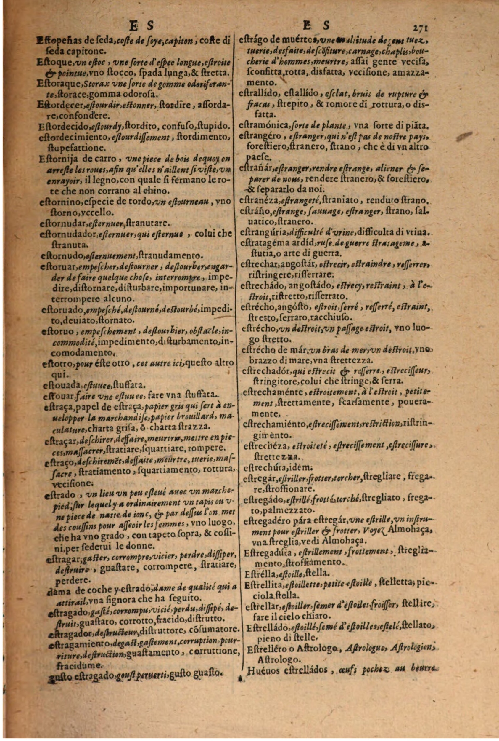 1606 - Samuel Crespin - Thresor des trois langues, francoise, italiene et espagnolle - BSB Munich