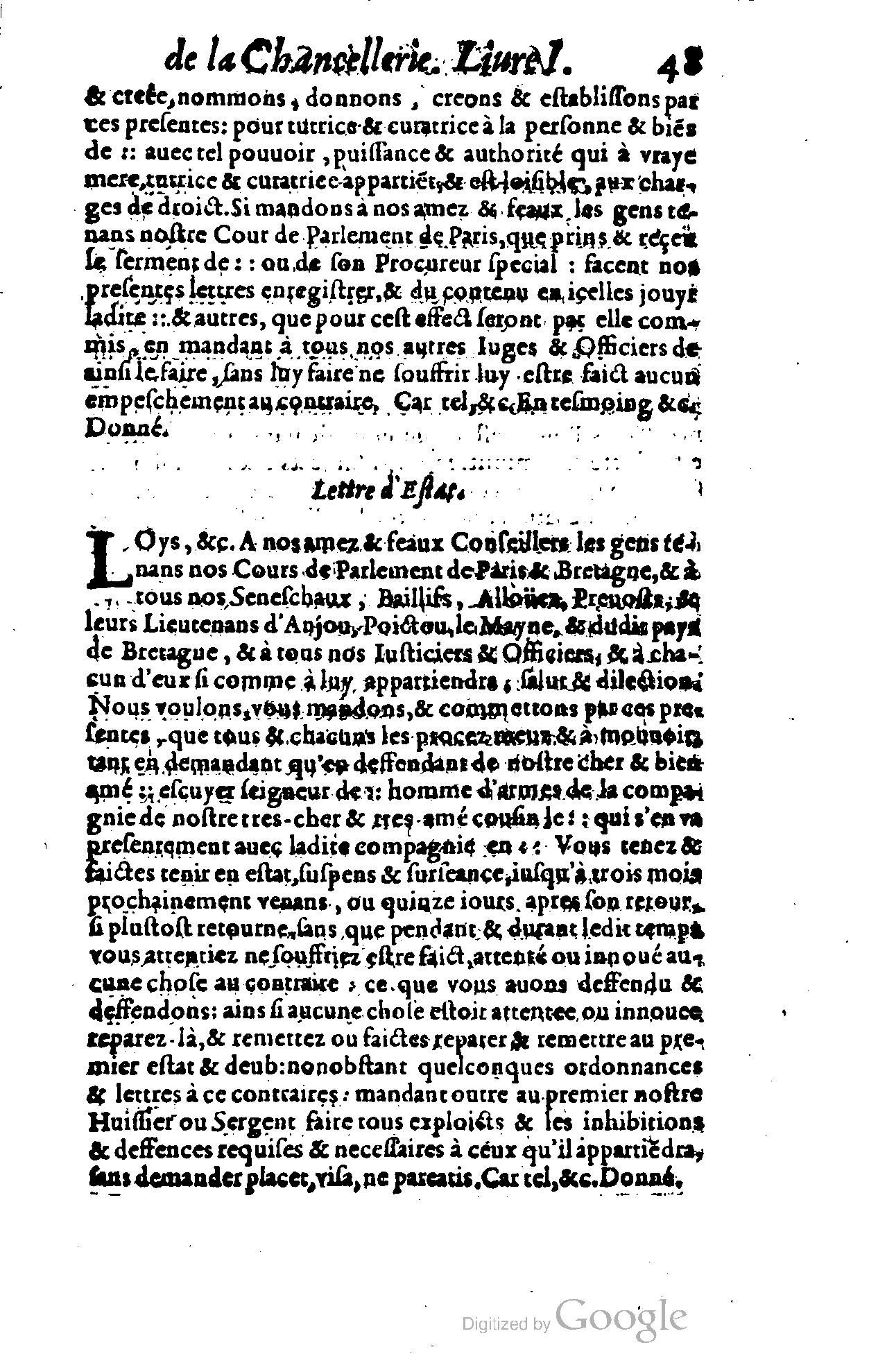 1614 - Jean Richer - Trésor du nouveau style et protocole de la chancellerie de France - BSB Munich