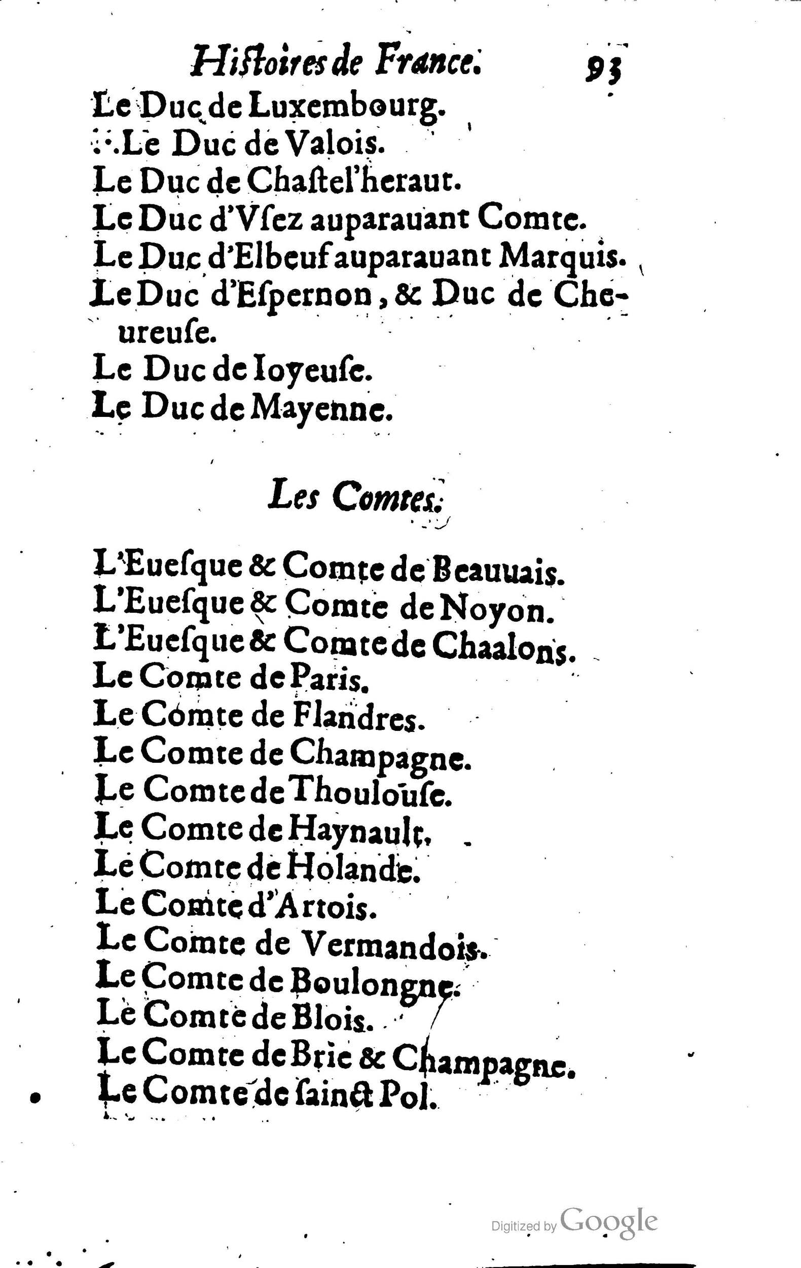1619 - Jean Corrozet - Trésor des histoires de France - BSB Munich