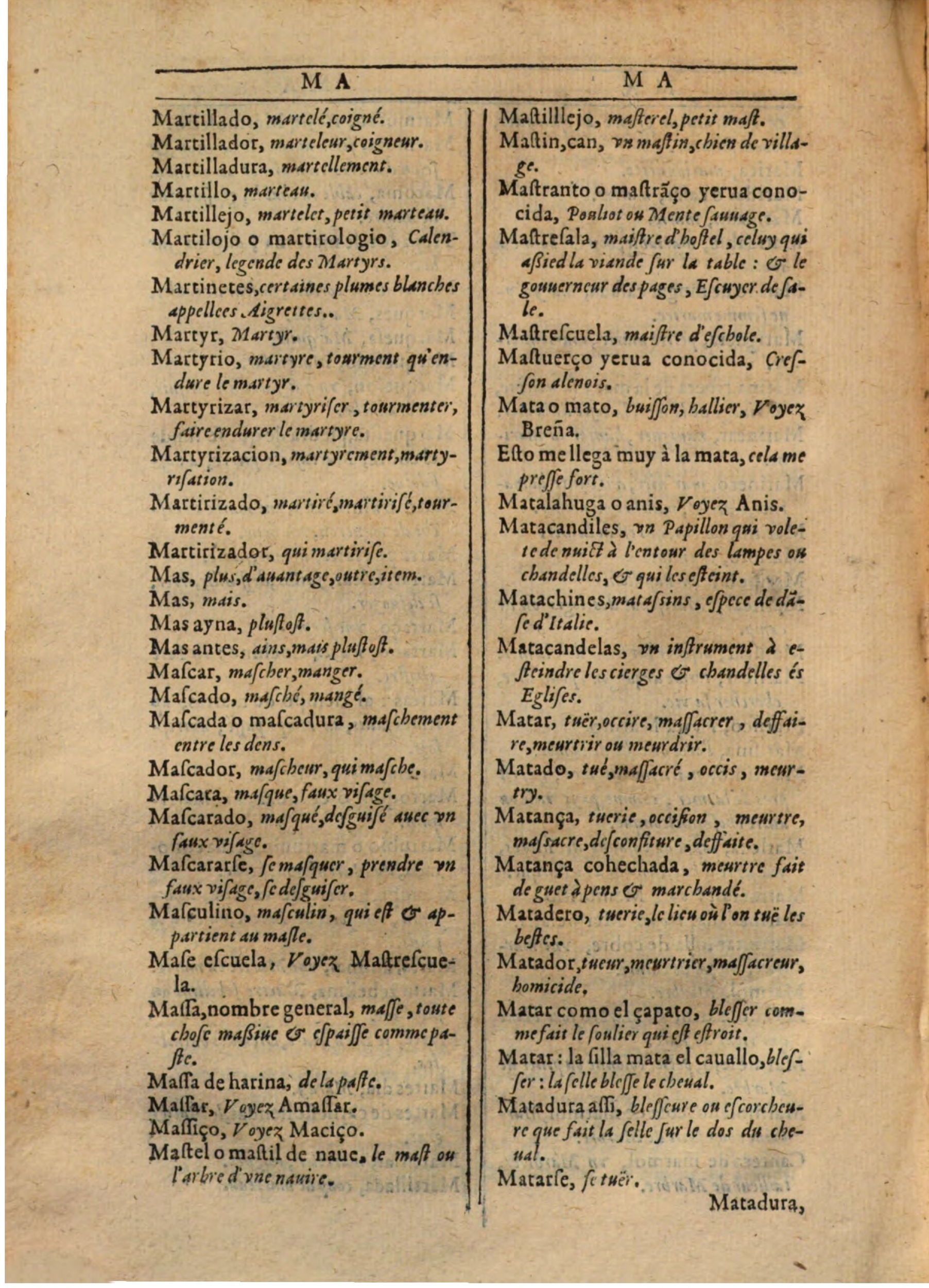 1607 - Marc Orry - Trésor des deux langues espagnole et française (Première partie) - BSB Munich 1607 - Marc Orry - Trésor des deux langues espagnole et française (Première partie) - BSB Munich