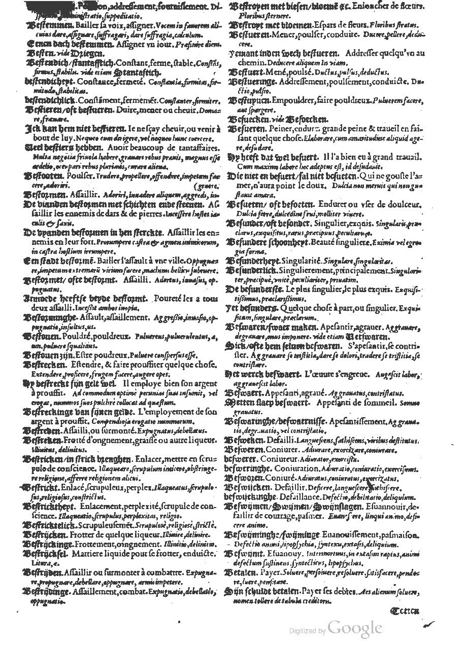1573 - Christophe Plantin - Trésor du langage bas-allemand - BM Lyon 1573 - Christophe Plantin - Trésor du langage bas-allemand - BM Lyon