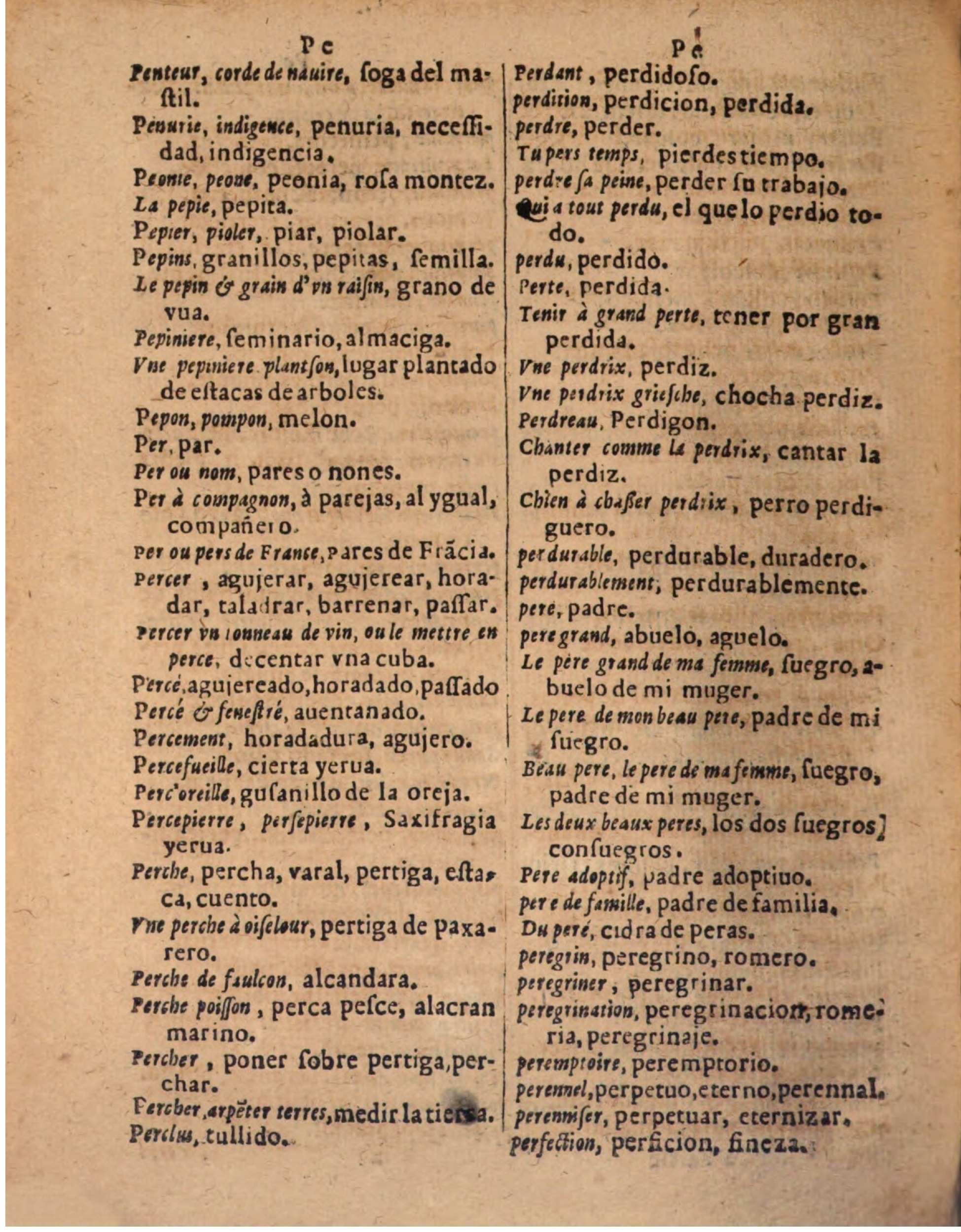 1624 - Hubert Antoine - Trésor des deux langues espagnole et française (Seconde partie) - BSB Munich