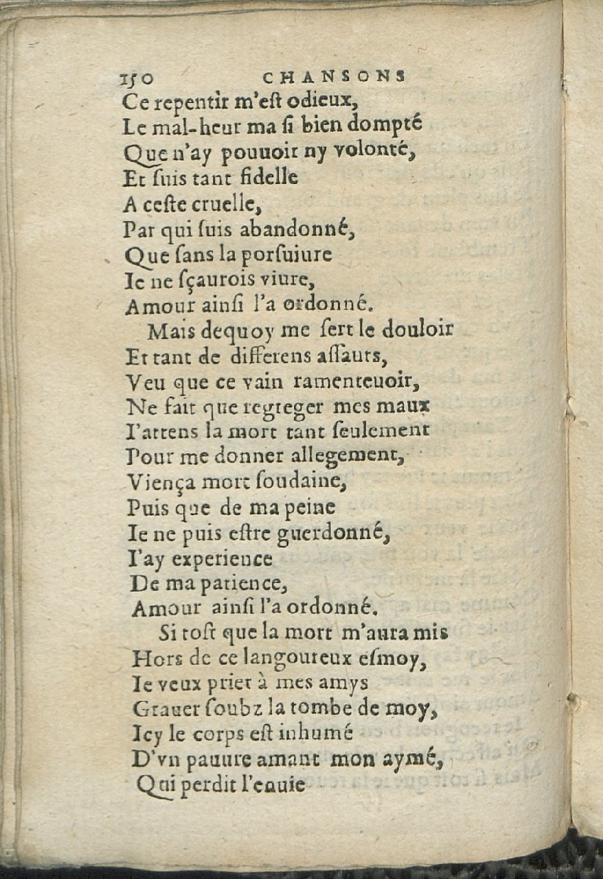 1575 - Pierre Brenouzet - Trésor de tous les recueils de chansons, tant amoureuses, rustiques, que musicales - Det KLG Copenhague