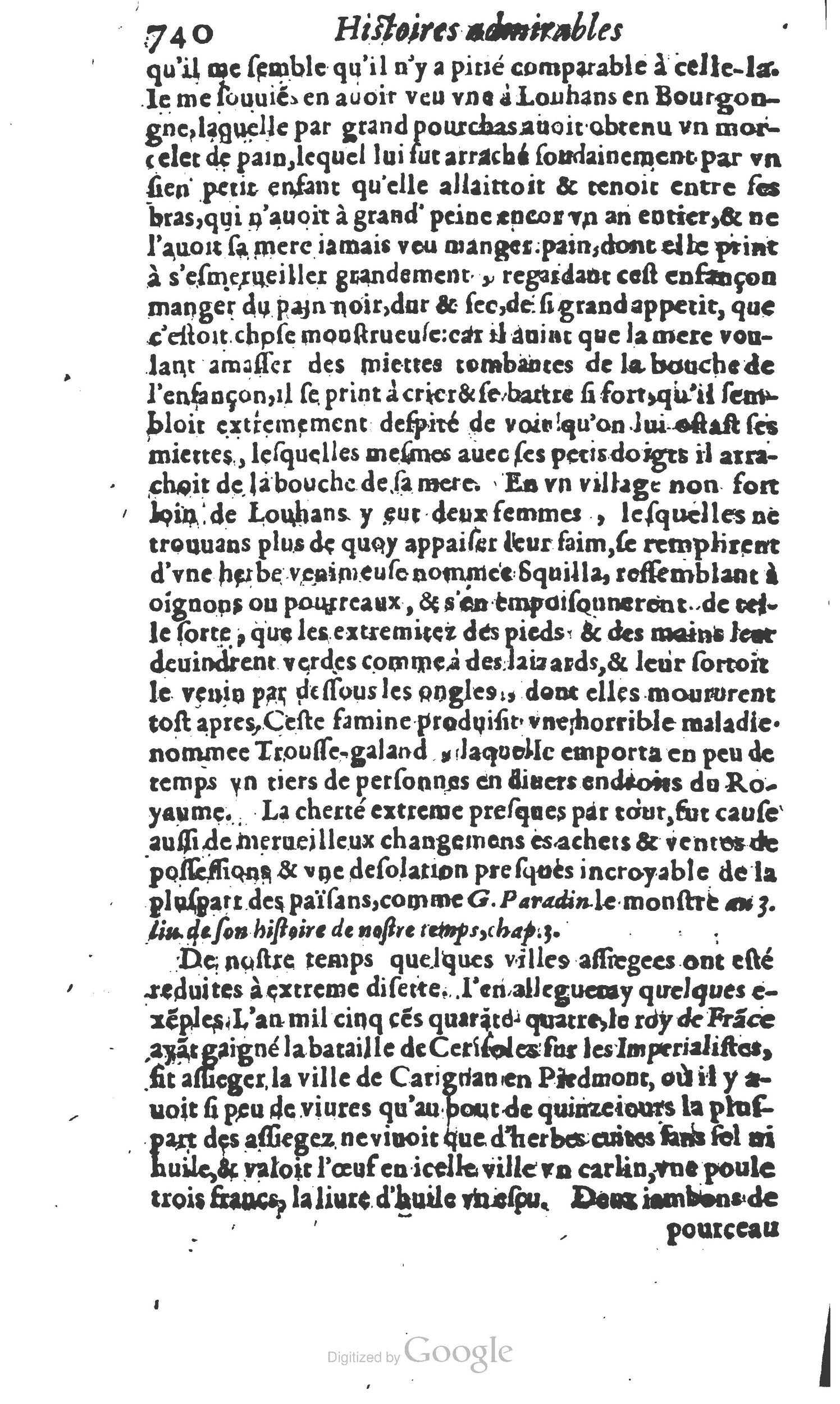 1610 - Paul Marceau - Trésor d’histoires admirables et mémorables - Princeton