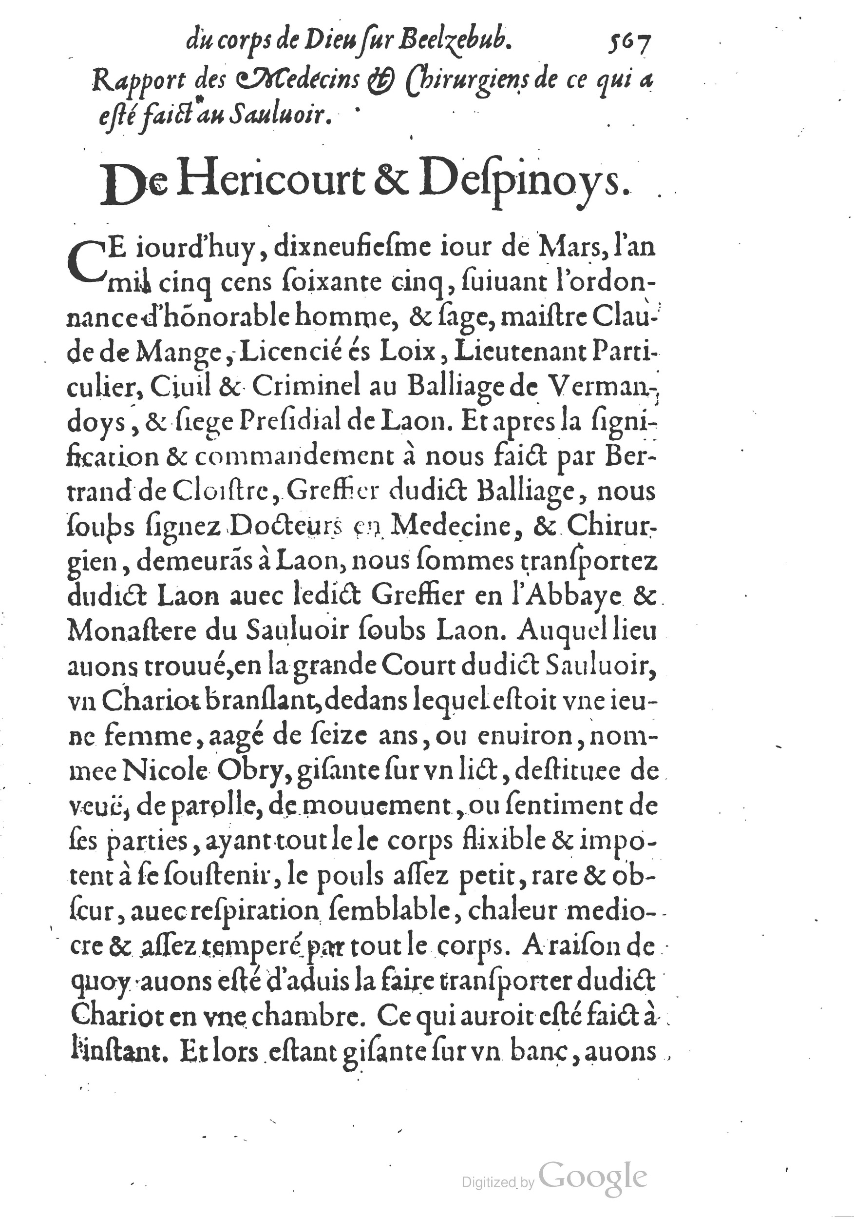 1578 - Nicolas Chesneau - Trésor et entière histoire de la triomphante victoire du corps de Dieu sur l’esprit malin - British Library