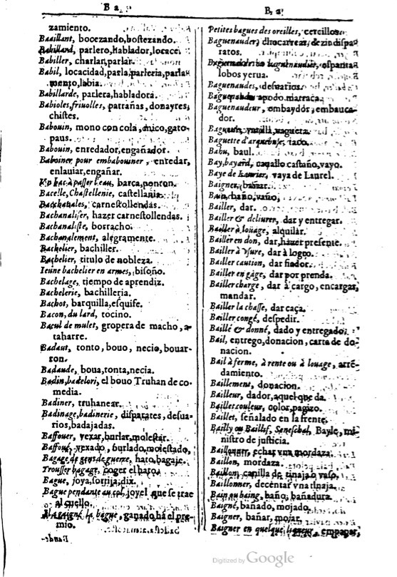 1616 - Veuve Marc Orry - Trésor des deux langues espagnole et française (Première et Seconde parties) - BM Lyon