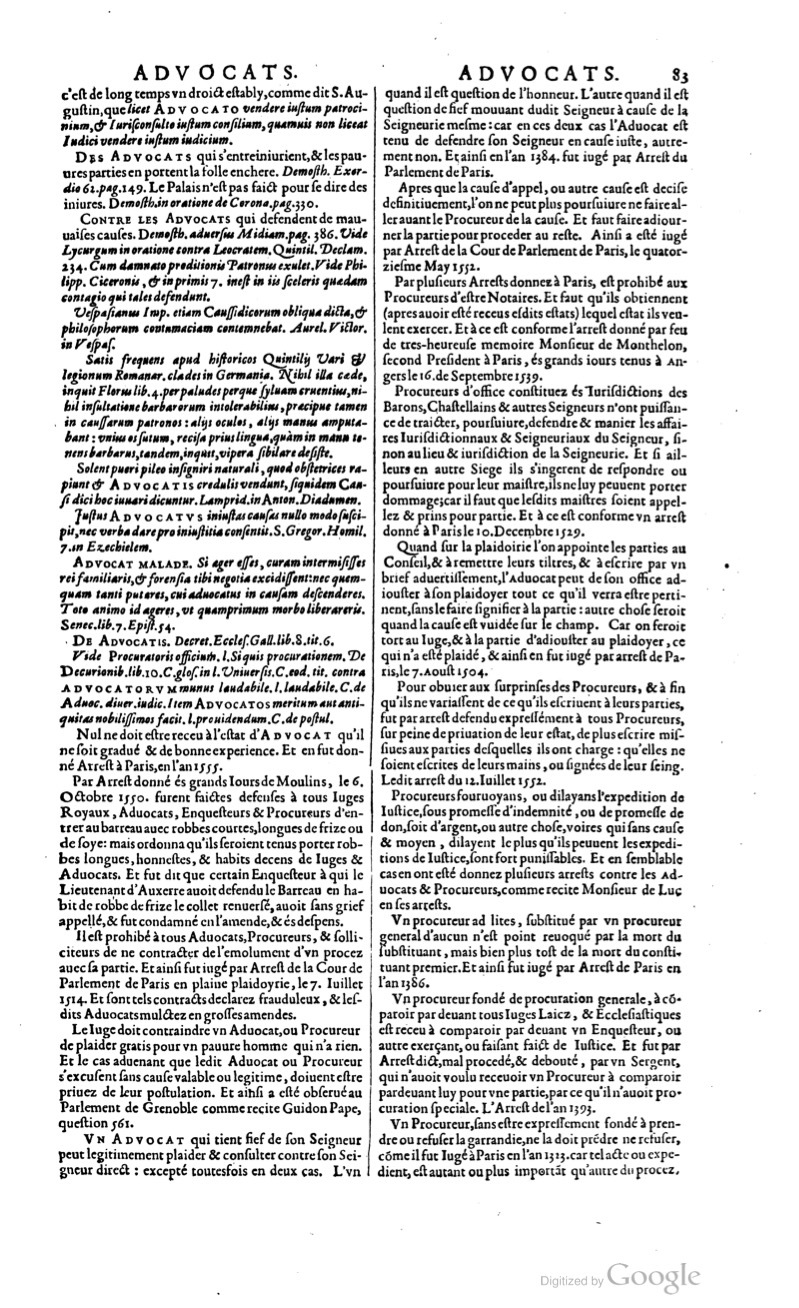 1629 - Veuve Nicolas Buon - Trésor du droit français (21754 T. 1) - BM Lyon