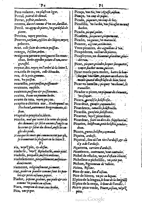 1616 - Veuve Marc Orry - Trésor des deux langues espagnole et française (Première et Seconde parties) - BM Lyon