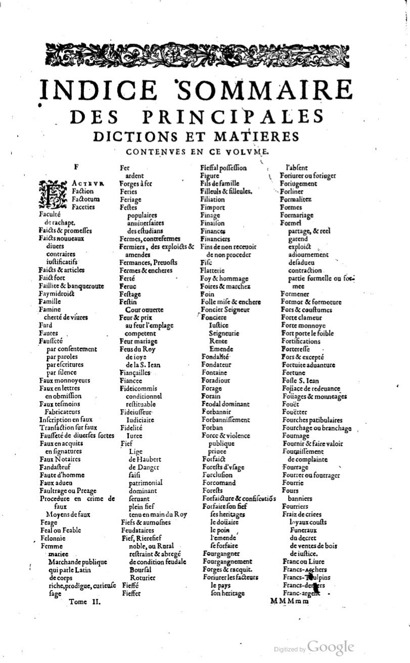 1629 - Veuve Nicolas Buon - Trésor du droit français (29620 T. 2) - BM Lyon