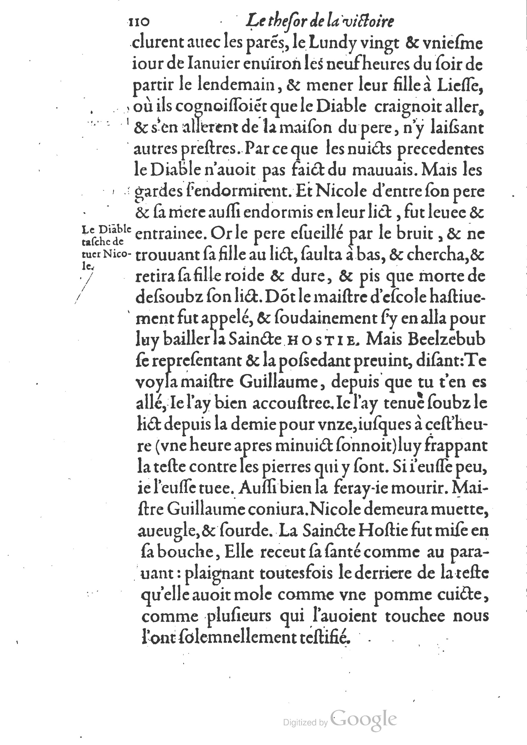 1578 - Nicolas Chesneau - Trésor et entière histoire de la triomphante victoire du corps de Dieu sur l’esprit malin - British Library