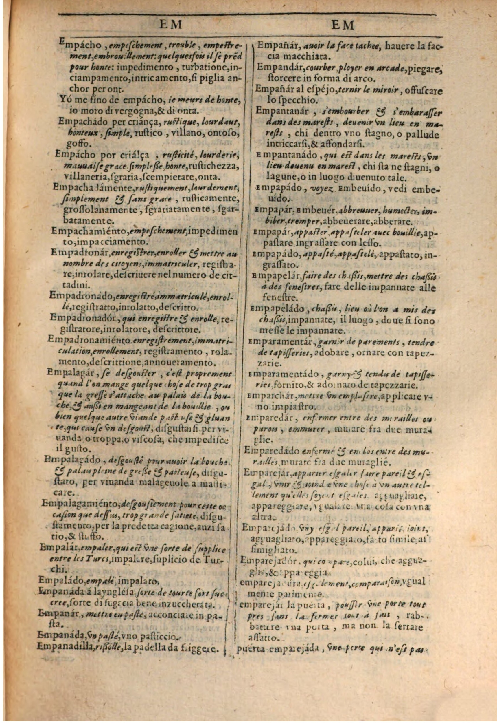 1609 - Philippe Albert et Alexandre Pernet - Trésor des trois langues française, italienne et espagnole (Première partie) - BSB Munich 1609 - Philippe Albert et Alexandre Pernet - Trésor des trois langues française, italienne et espagnole (Première partie) - BSB Munich