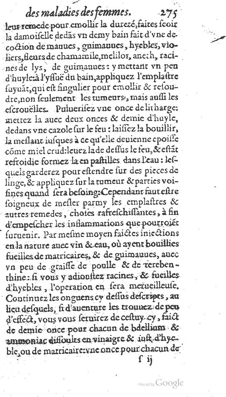 1585 - Jacques du Puis - Trésor des remèdes secrets pour les maladies des femmes - BnF