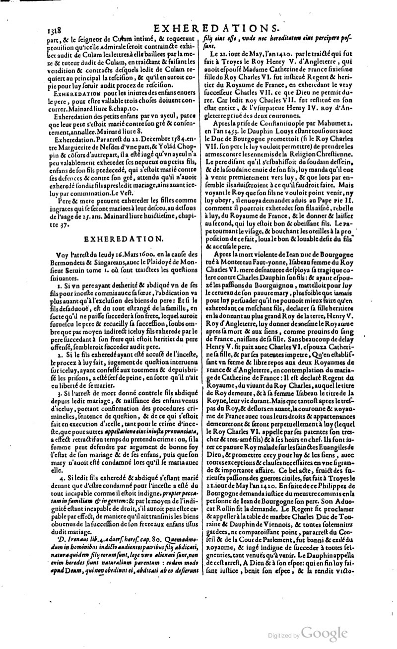 1629 - Veuve Nicolas Buon - Trésor du droit français (21754 T. 1) - BM Lyon