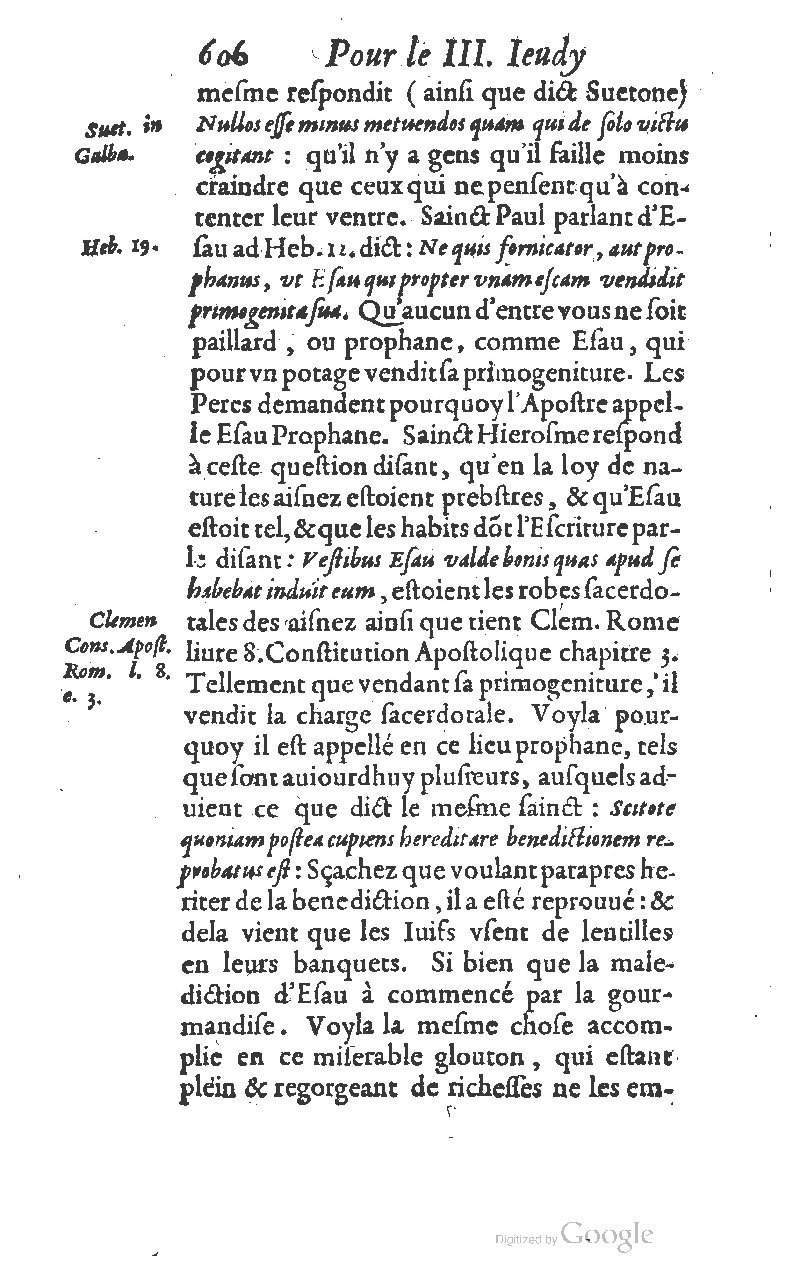 1607 - Nicolas Du Fossé - Trésor quadragésimal - T 01 - BM Lyon