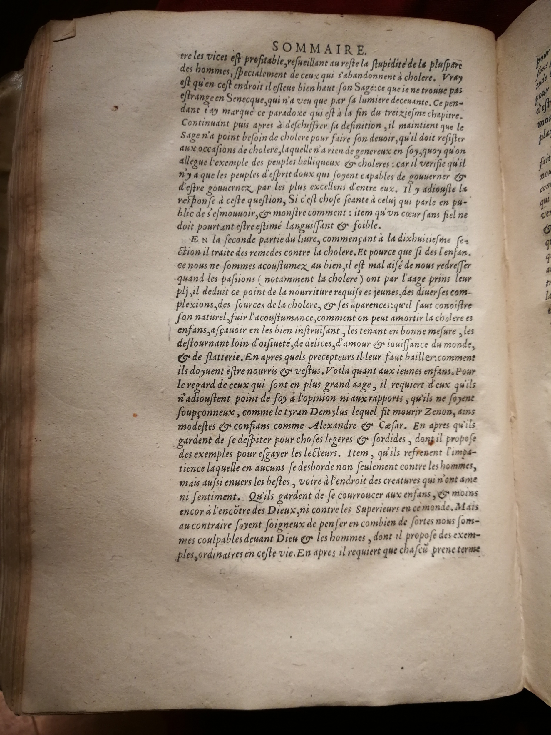 1595 - Jean Houzé - Œuvres morales et mêlées de Sénèque, Trésor de philosophie morale - T. 1 - BnF