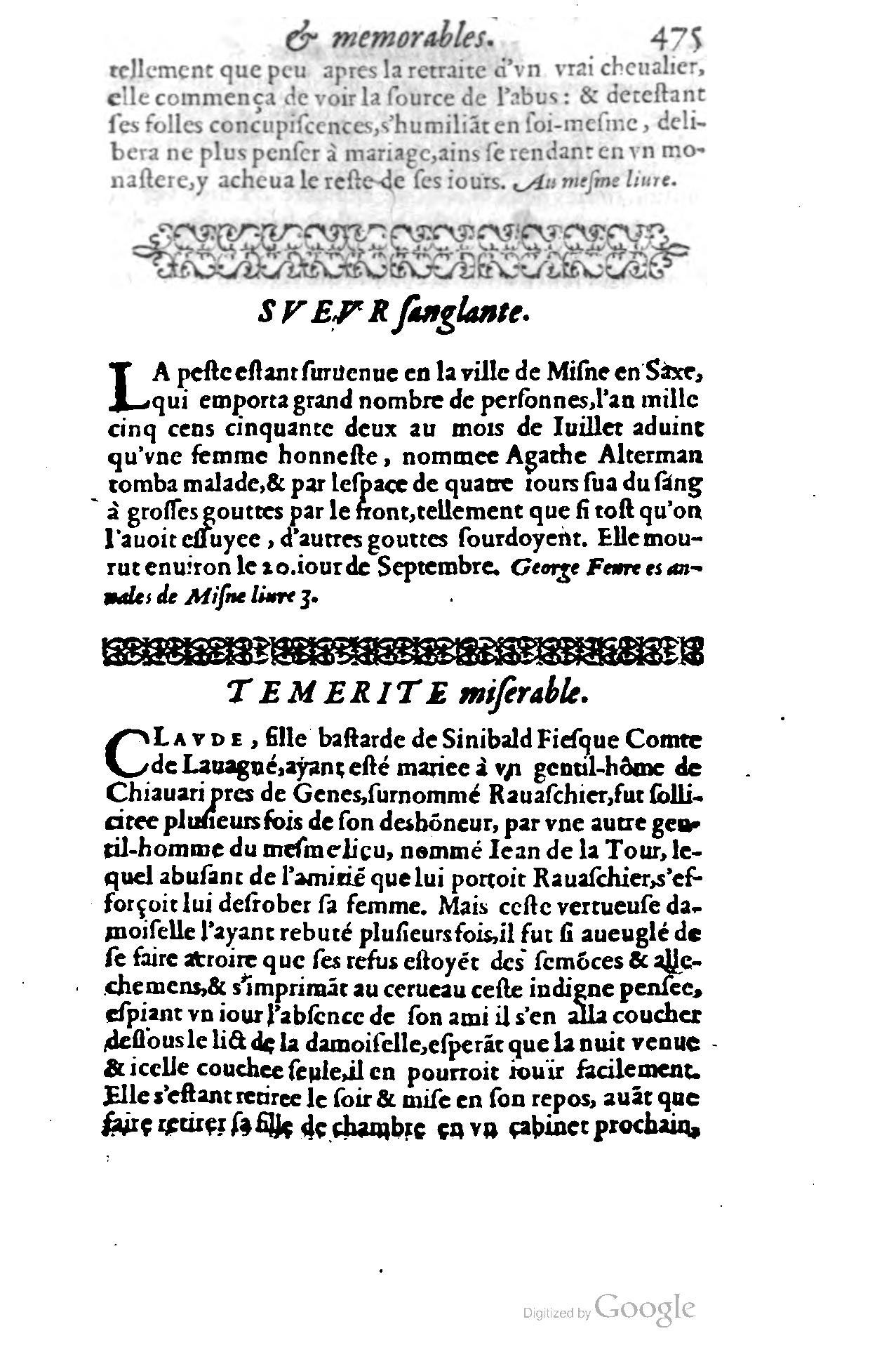 1620 - Samuel Crespin - Trésor d’histoires admirables et mémorables - BCU Lausanne
