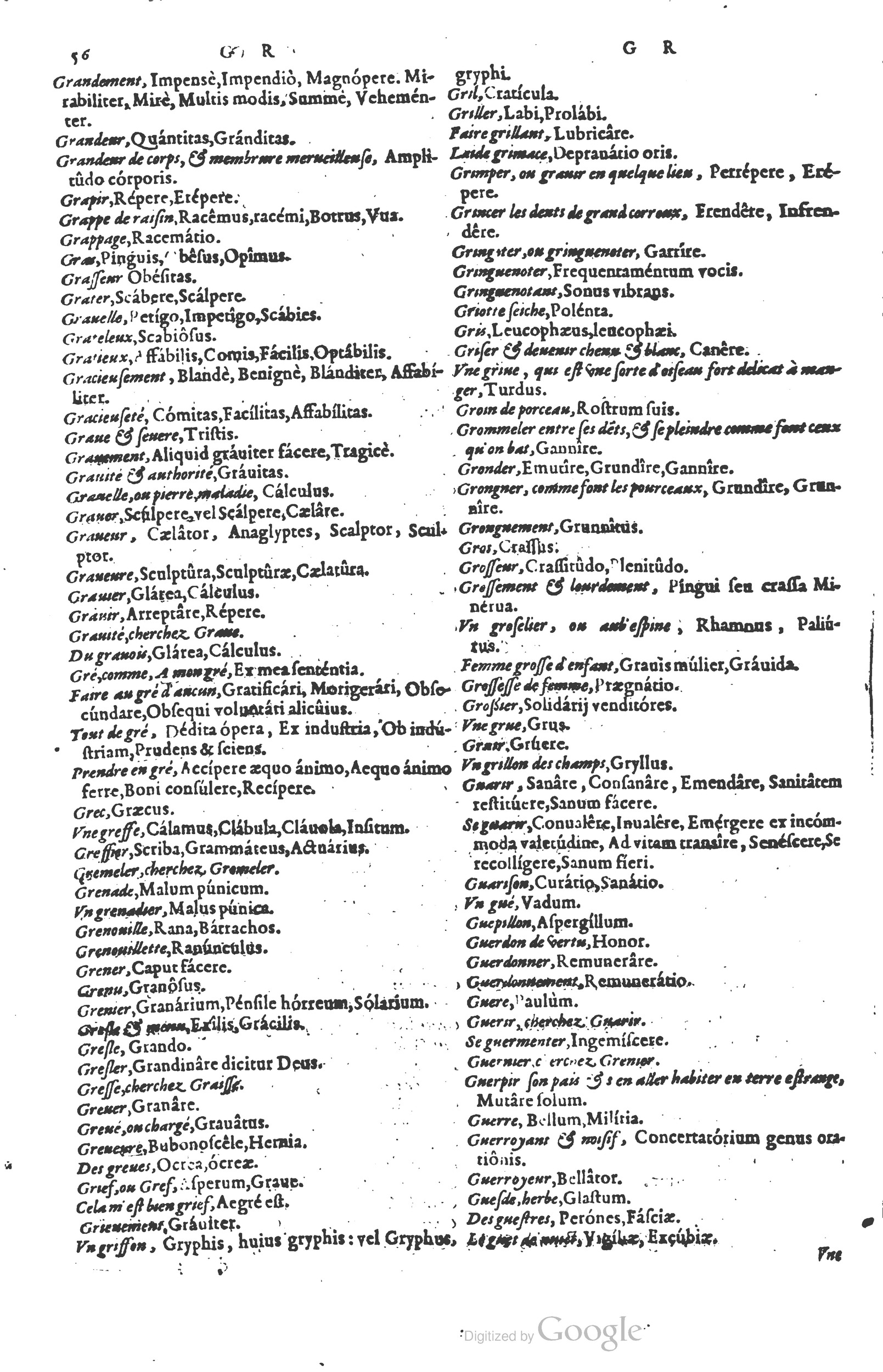1578 - Louis Cloquemin - Trésor des mots et traits français - BSB Munich
