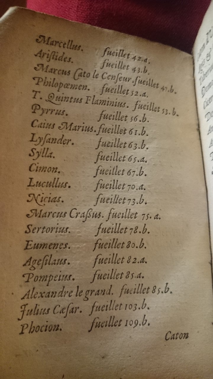 1568 - Willem Silvius - Trésor des vies de Plutarque - BnF