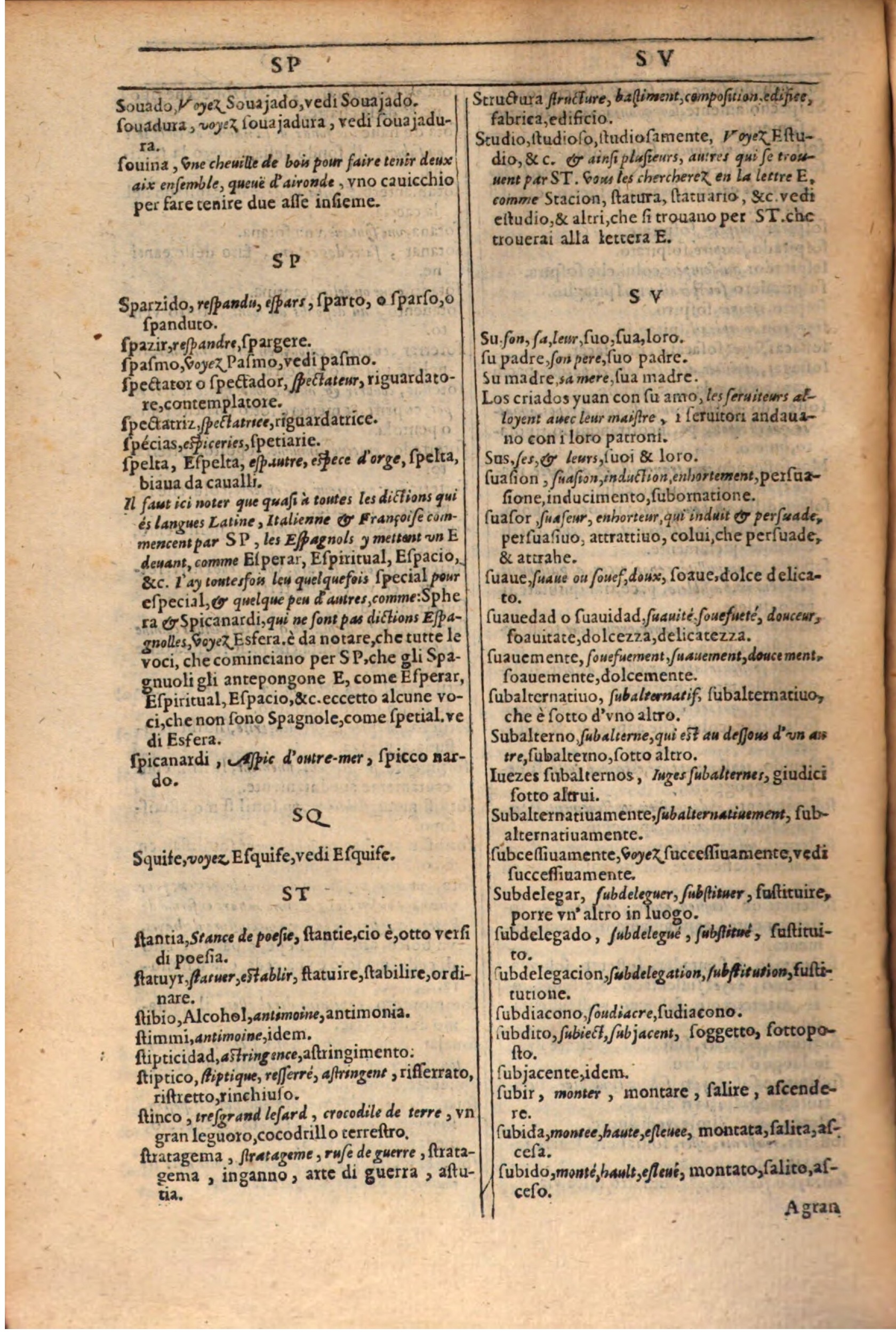 1609 - Philippe Albert et Alexandre Pernet - Trésor des trois langues française, italienne et espagnole (Première partie) - BSB Munich 1609 - Philippe Albert et Alexandre Pernet - Trésor des trois langues française, italienne et espagnole (Première partie) - BSB Munich