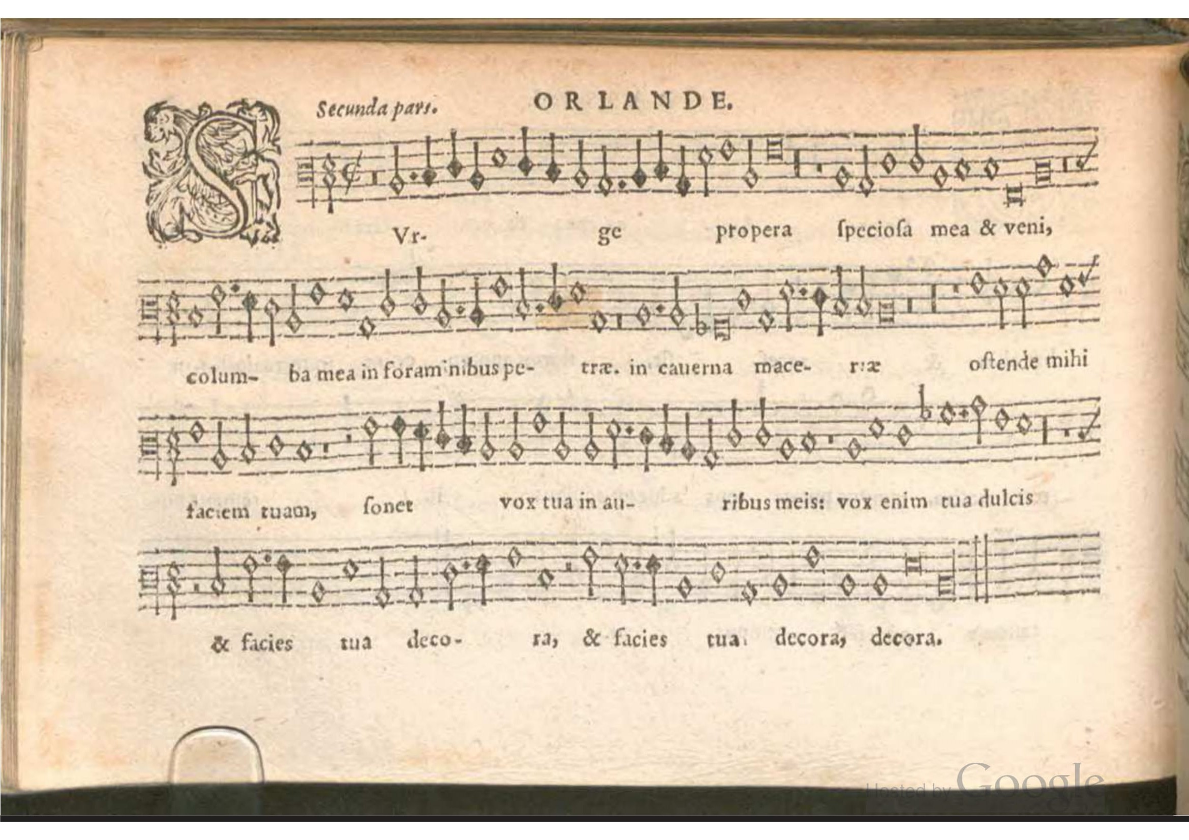 1576 - [Pierre de Saint-André] - Trésor de musique d’Orlande de Lassus Bassus - BSB Munich