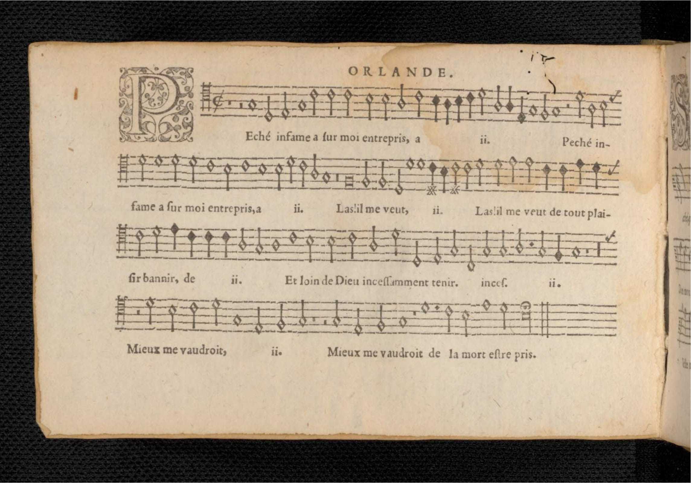 1576 - [Pierre de Saint-André] - Trésor de musique d’Orlande de Lassus Quinta et Sexta pars - KBR Bruxelles