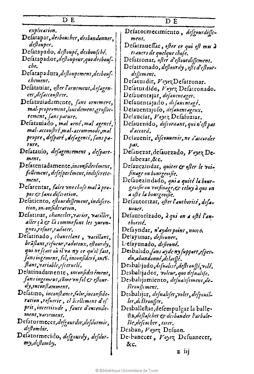1607 - Marc Orry - Trésor des deux langues espagnole et française (Première et Seconde parties) - BU Tours