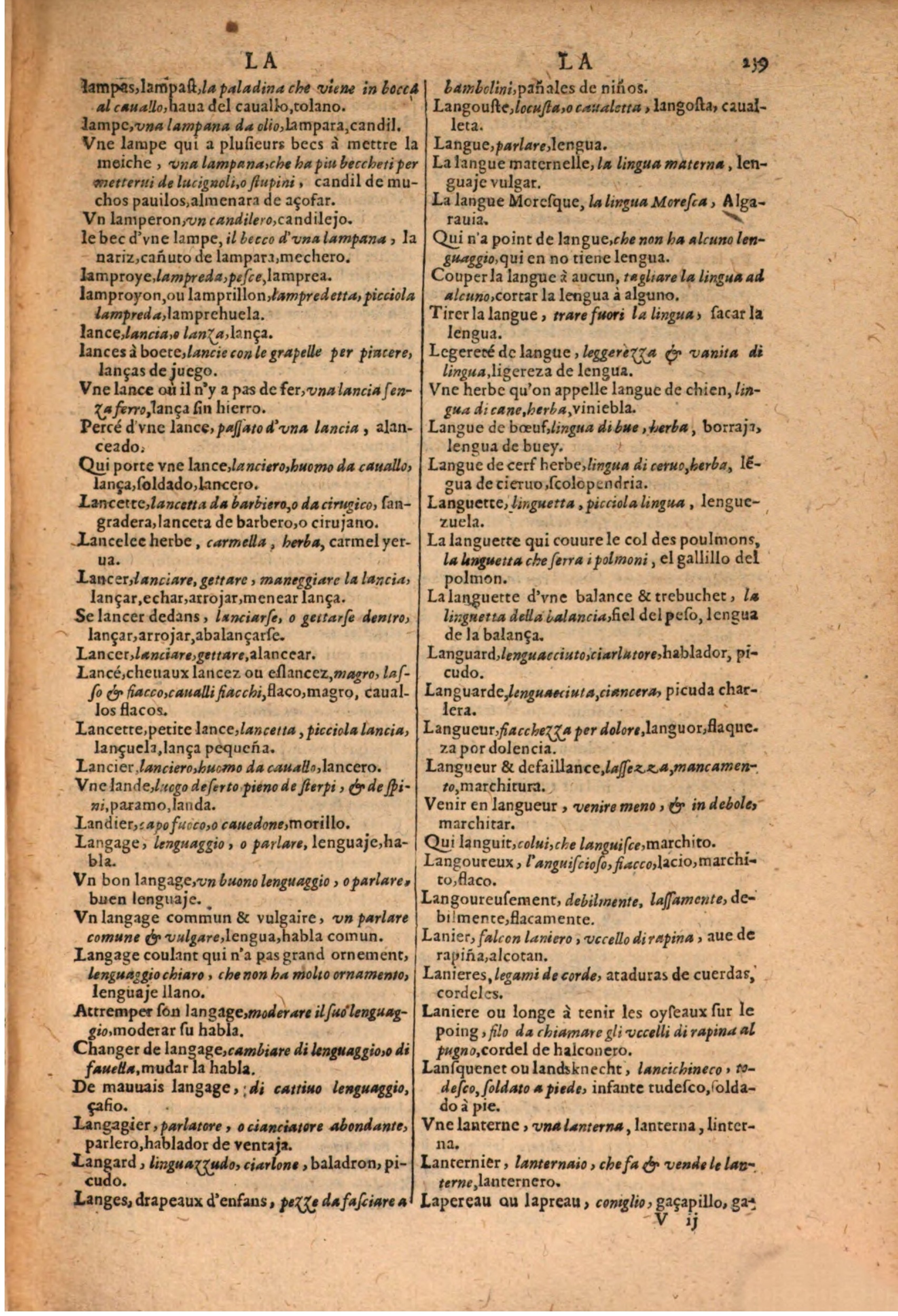 1616 - Pierre de la Rovière - Trésor des trois langues (Seconde partie) - BSB Munich