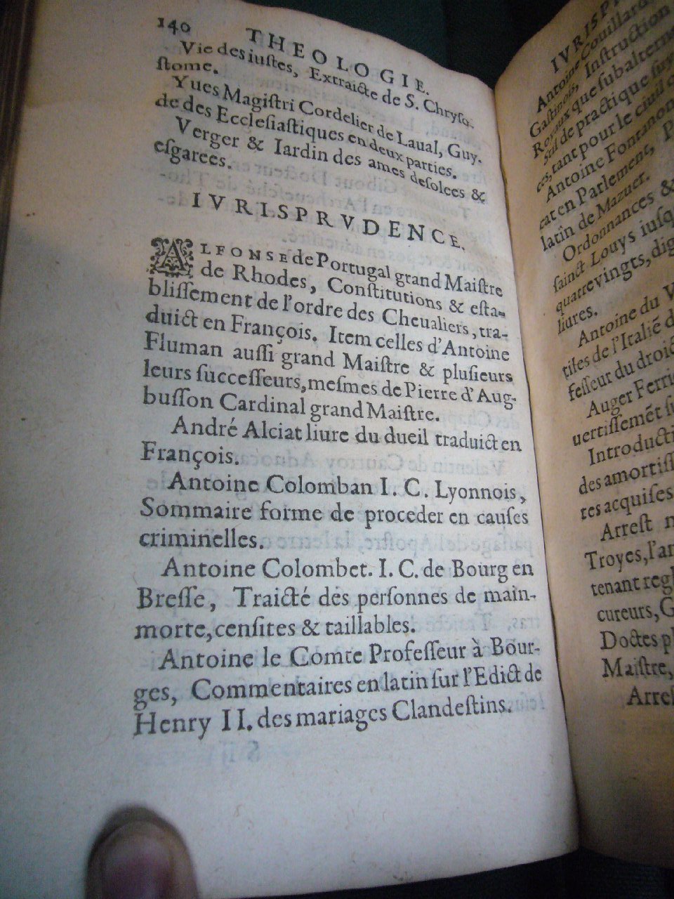 1602 - François Jacquin - Trésor des bons esprits français - BnF Arsenal