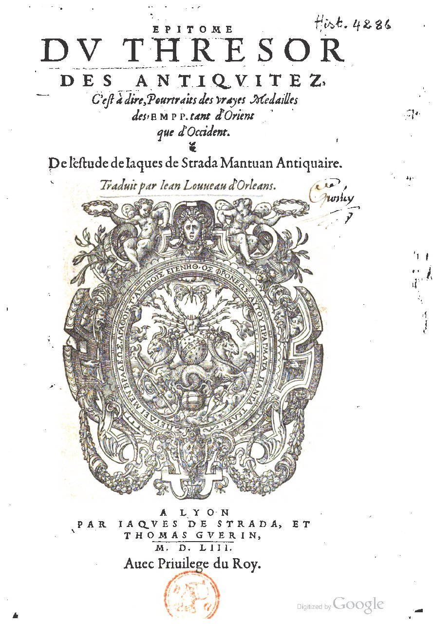 1553 - Jacopo Strada et Thomas Guérin - Épitome du Trésor des antiquités - UGent