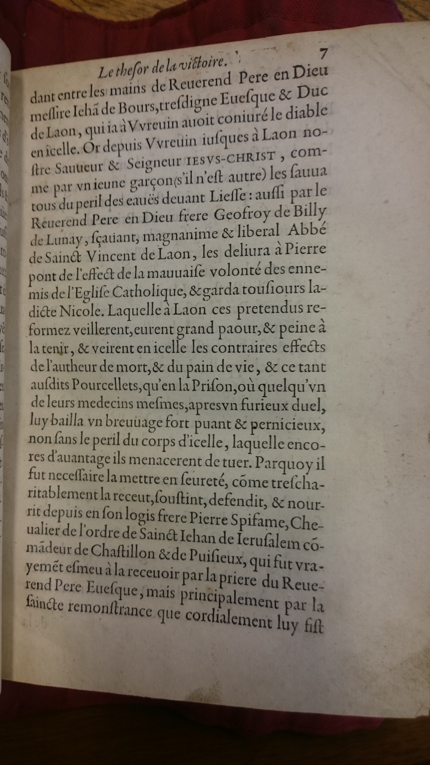 1578 - Nicolas Chesneau - Trésor et entière histoire de la triomphante victoire du corps de Dieu sur l’esprit malin - BM Lyon