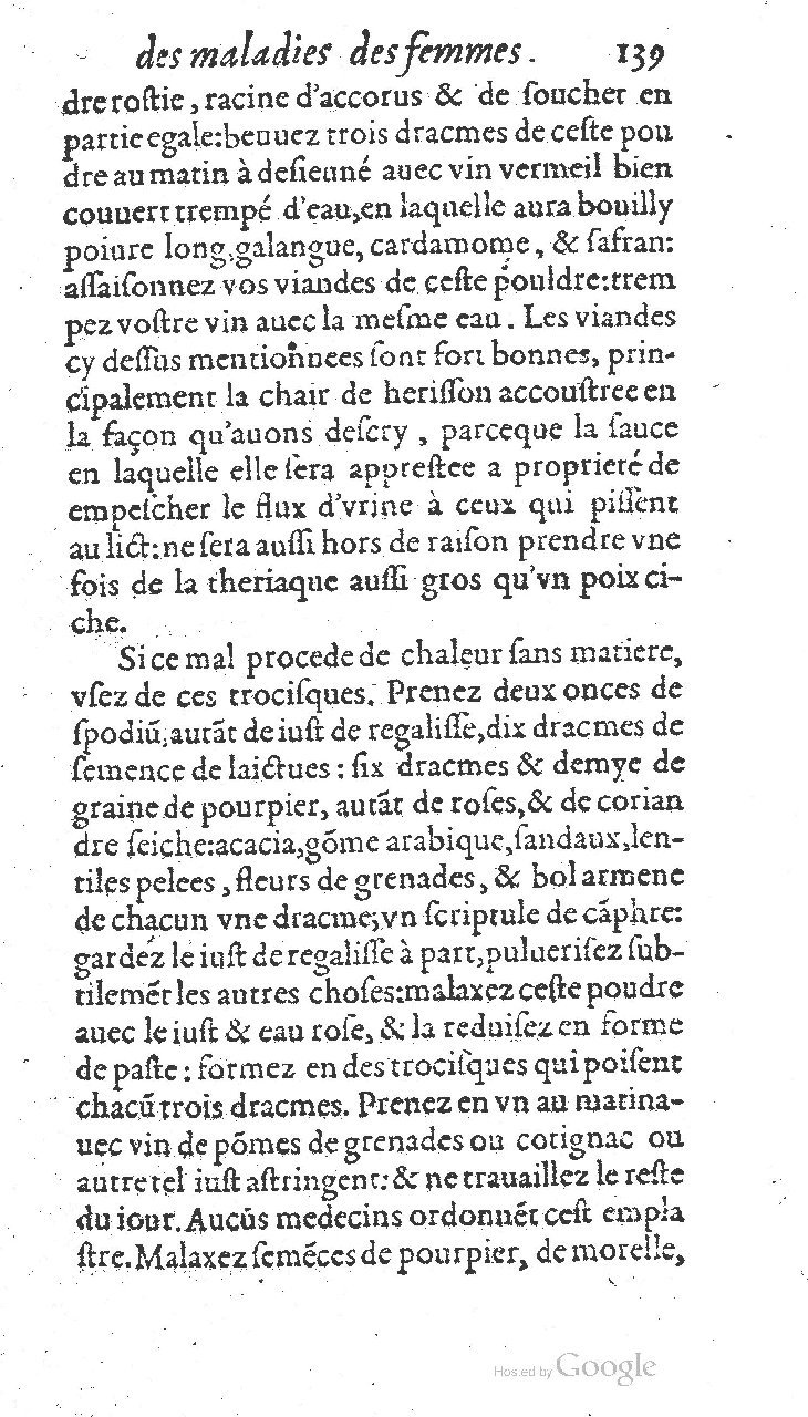 1585 - Jacques du Puis - Trésor des remèdes secrets pour les maladies des femmes - BnF