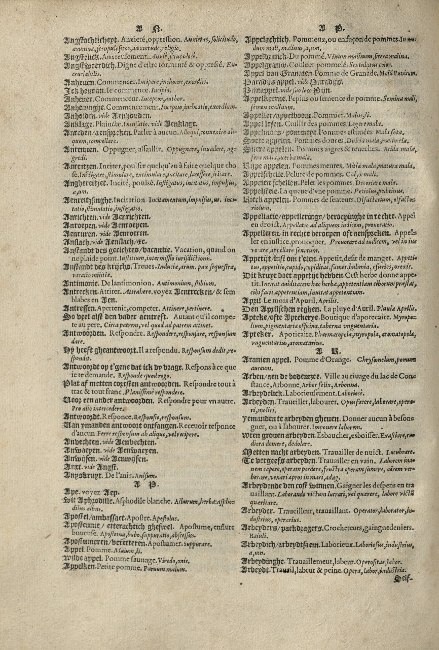 1573 - Christophe Plantin - Trésor du langage bas-allemand - Greifswald
