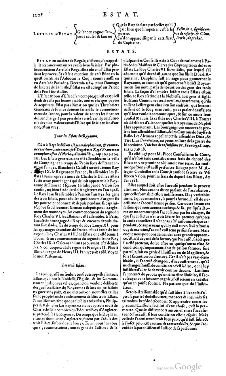 1629 - Veuve Nicolas Buon - Trésor du droit français (21754 T. 1) - BM Lyon