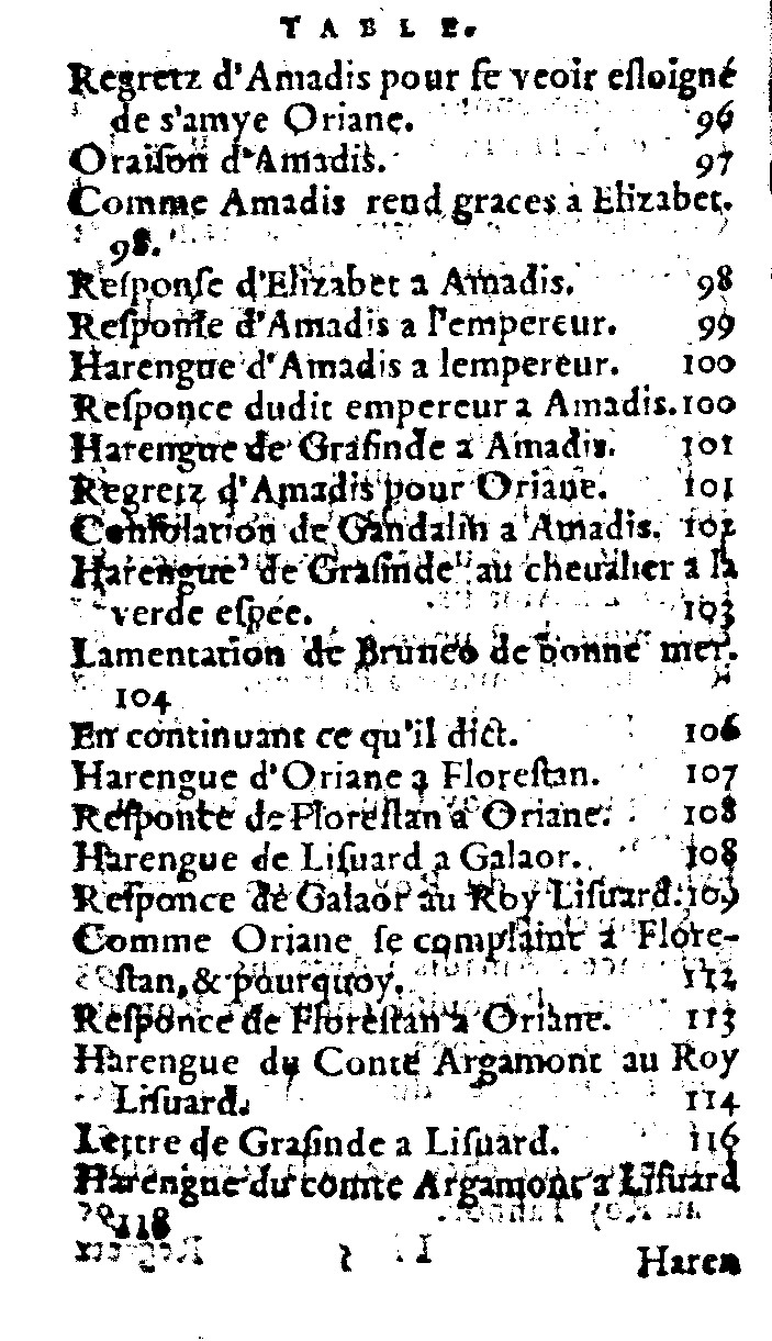 1562 - Jean d’Ogerolles et Gabriel Cotier - Trésor des Amadis - Lucerne