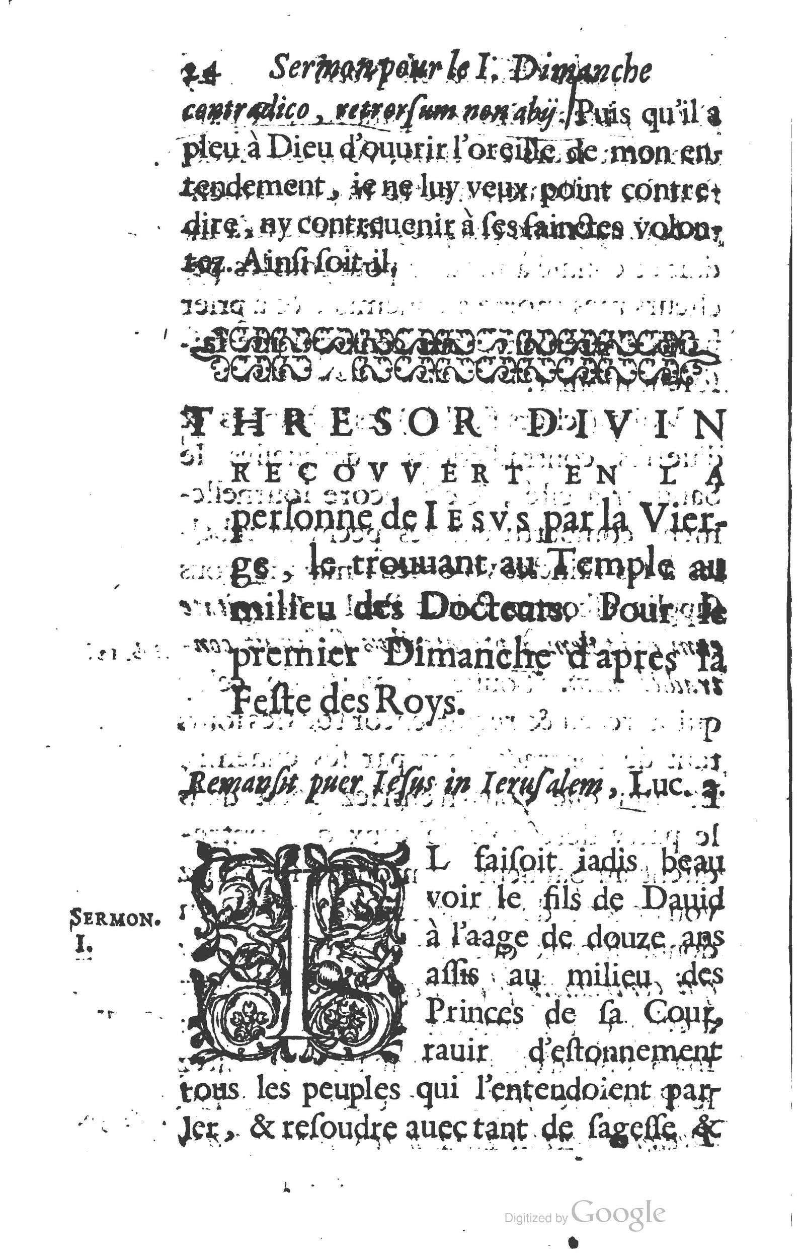 1629 - Manassés de Préaulx - Sermons ou Trésors de la piété chrétienne - BM Lyon
