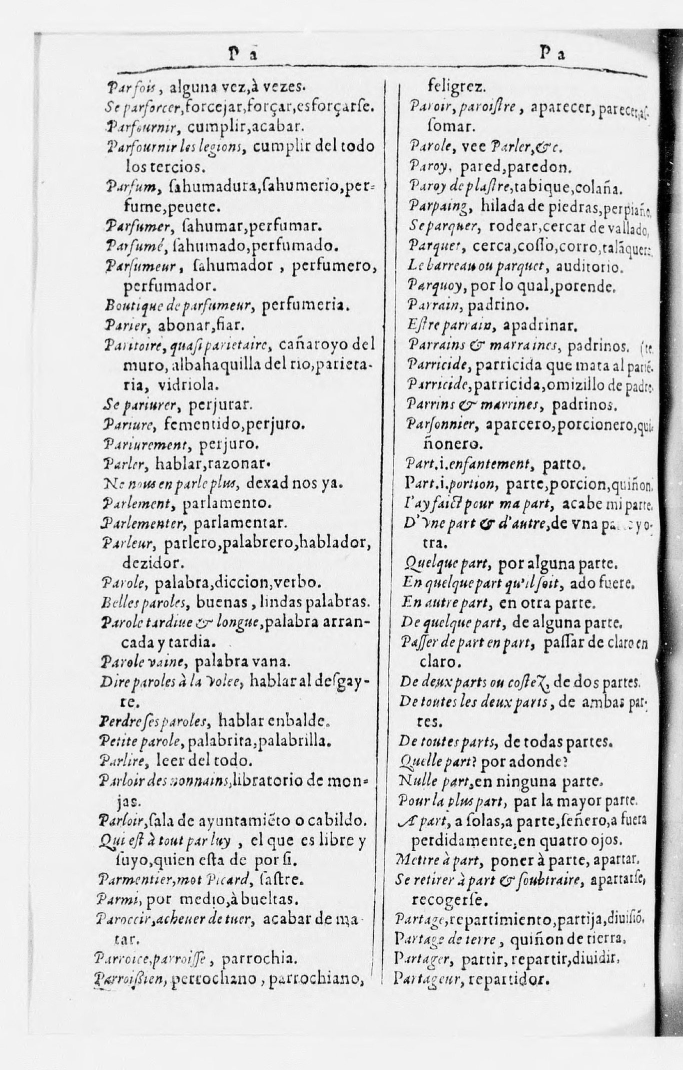 1616 - Veuve Marc Orry - Trésor des deux langues espagnole et française (Seconde partie) - BnF 1616 - Veuve Marc Orry - Trésor des deux langues espagnole et française (Seconde partie) - BnF