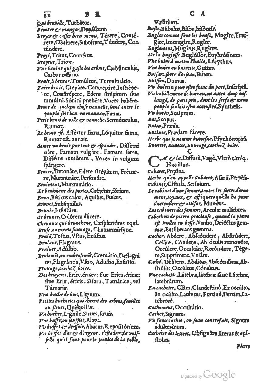 1558 - Guillaume Rouillé - Trésor des mots et traits français - BSB Munich
