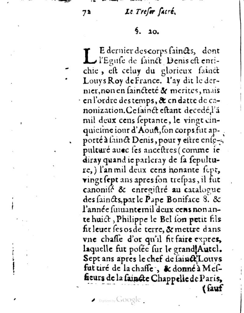 1636 - Jean Billaine - Trésor sacré ou inventaire des saintes reliques - British Library