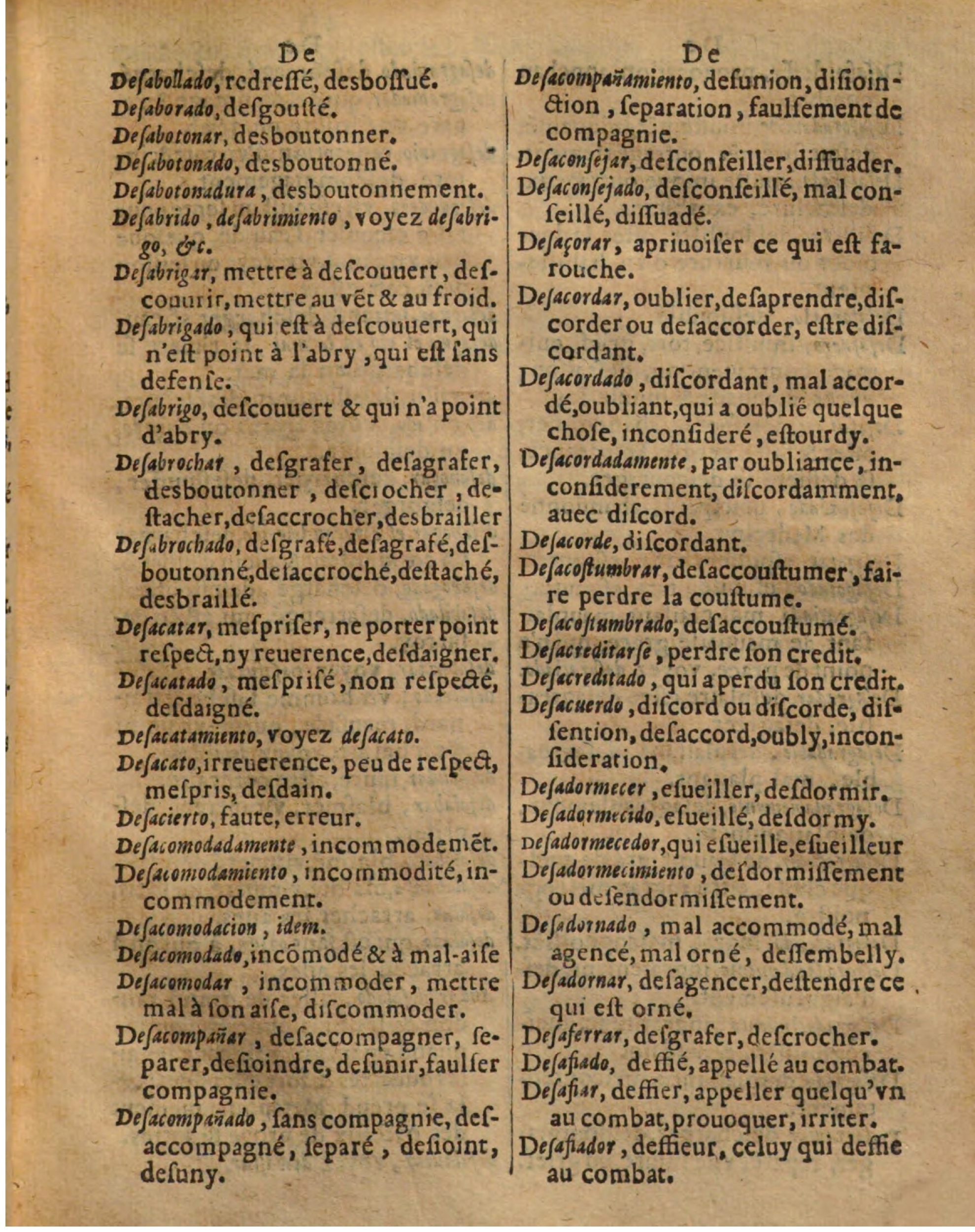 1625 - Hubert Antoine - Trésor des deux langues espagnole et française - Augsbourg