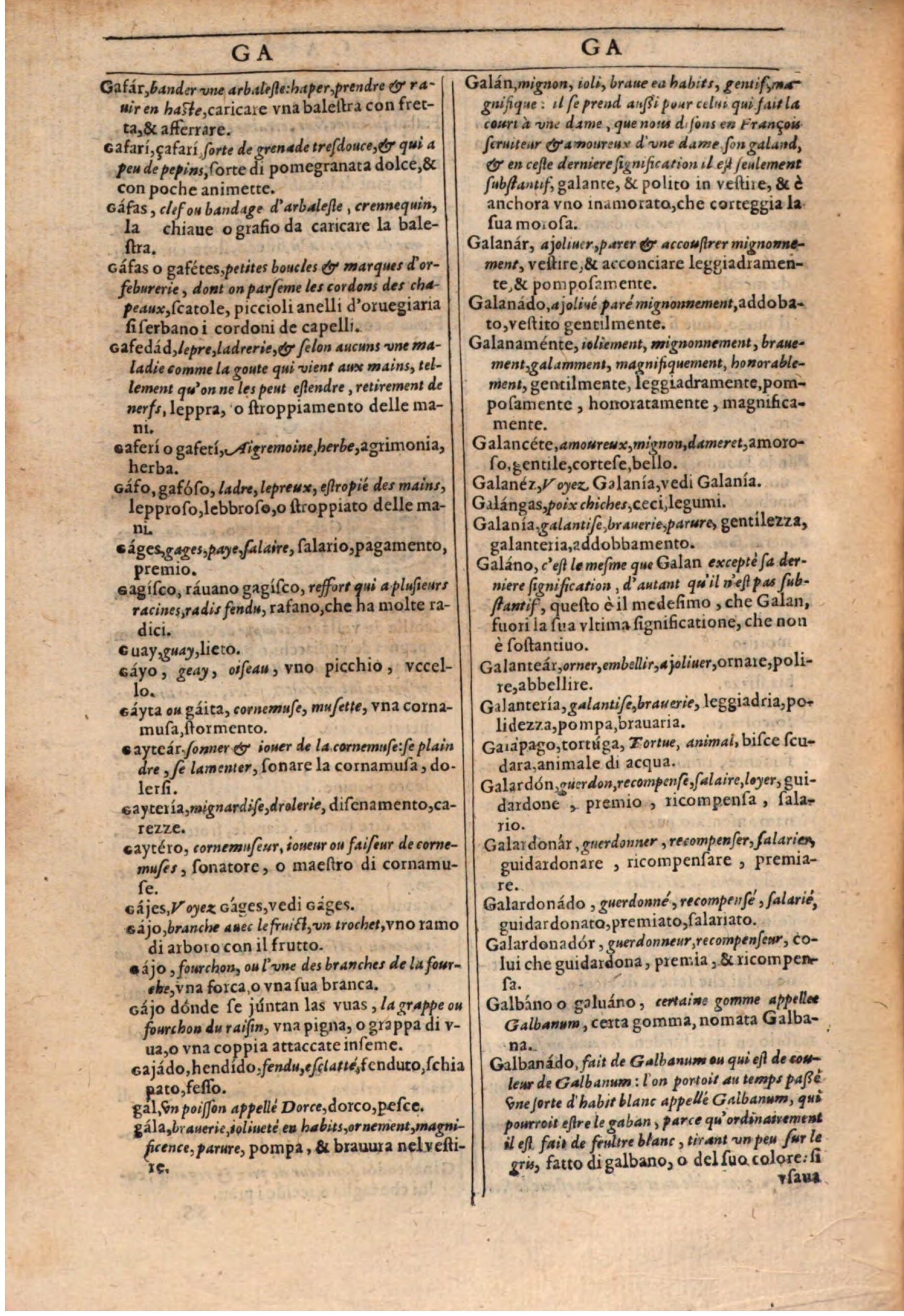 1609 - Philippe Albert et Alexandre Pernet - Trésor des trois langues française, italienne et espagnole (Première partie) - BSB Munich 1609 - Philippe Albert et Alexandre Pernet - Trésor des trois langues française, italienne et espagnole (Première partie) - BSB Munich