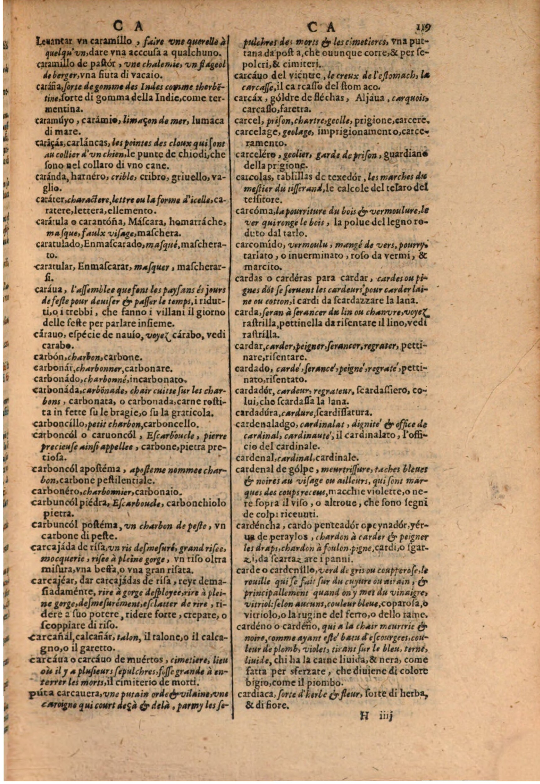 1606 - Samuel Crespin - Thresor des trois langues, francoise, italiene et espagnolle - BSB Munich